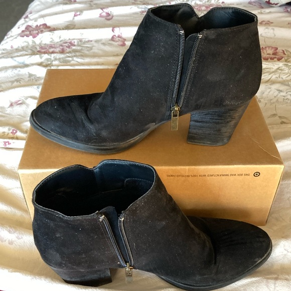 Black Ankle Boots Sz 10 - Picture 1 of 6
